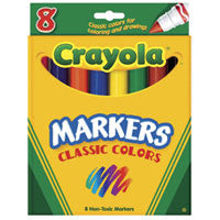 Crayola Broad Line Markers, Classic Colors - 8 Count